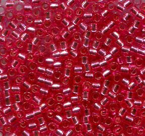 11/0 Delica Dyed Silverlined Dark Pink 1338