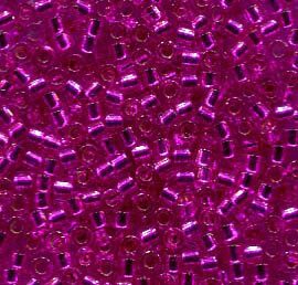 11/0 Delica Dyed Silverlined Bright Fuchsia 1340
