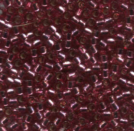11/0 Delica Dyed Silverlined Medium Rose 1341