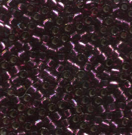 11/0 Delica Dyed Silverlined Dark Rose 1342