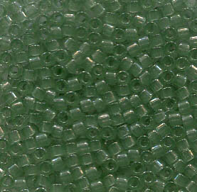11/0 Delica Transparent Light Moss 1415