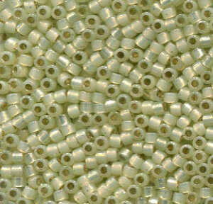 11/0 Delica Silverlined Pale Lime Opal 1453