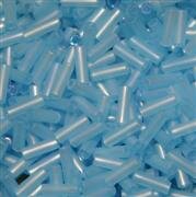 7mm Stiftperlen Türkisblau Transparent Matt