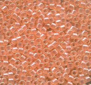 11/0 Delica Transparent Pale Peach Luster 1479