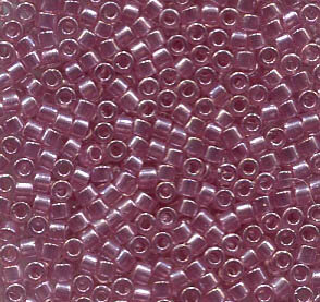 11/0 Delica Transparent Light Rose Luster 1482
