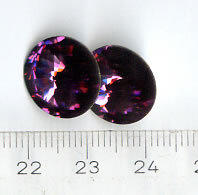 14mm Rivoli Swarovski Amethyst