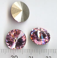 12mm Rivoli Swarovski Light Rose