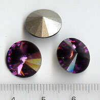 12mm Rivoli Swarovski Amethyst