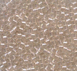 11/0 Delica Pearl Lined Tr.ansparent Light Pink AB   1674