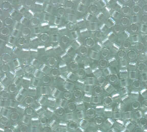 11/0 Delica Pearl Lined Transparent Pale Green  1675