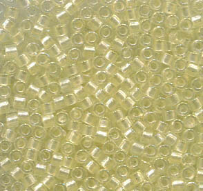 11/0 Delica Pearl Lined Transparent Pale Yellow  1676
