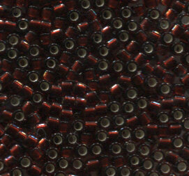 11/0 Delica Silverlined Glazed Dark Cranberry 1685
