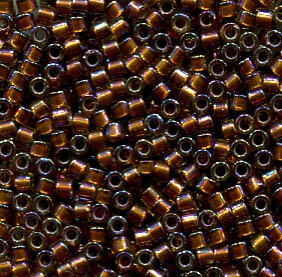 11/0 Delica Silverlined Glazed Dark Honey AB  1692