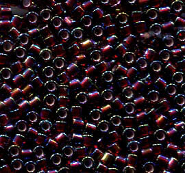 11/0 Delica Silverlined Glazed Dark Cranberry AB  1694