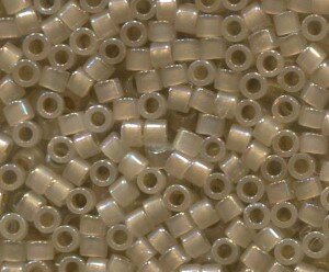 11/0 Delica Beige Lined Opal AB 1731