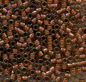 11/0 Delica Cocoa Lined Crystal AB 1732