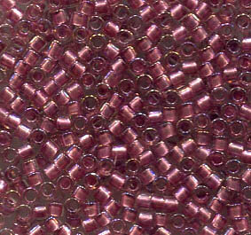 11/0 Delica Claret Lined Opal AB 1746