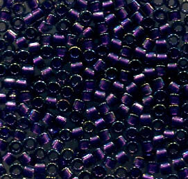 11/0 Delica Sparling Purple Lined Amy AB 1756