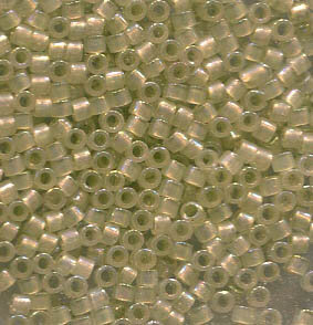 11/0 Delica Sparling Celery Lined Opal AB 1765