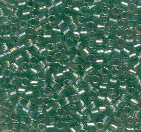 11/0 Delica Sparling Aqua Green Lined Opal AB 1767