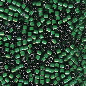 11/0 Delica White Lined Emerald AB 1788