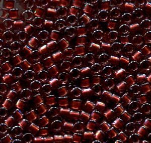 11/0 Delica Copper Pearl Lined Dark Cranberry 1705