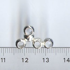Silbermetall Rondell 3mm Loch
