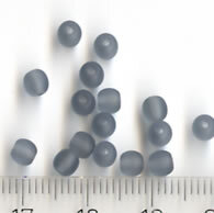 4mm Glasperlen Graublau Matt