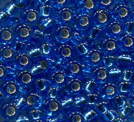 11/0 Roc. Silverlined Sapphire 19