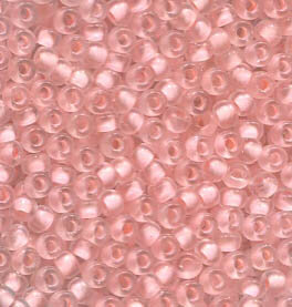 11/0 Roc. Semi Matt Pale Pinklined Crystal 1923