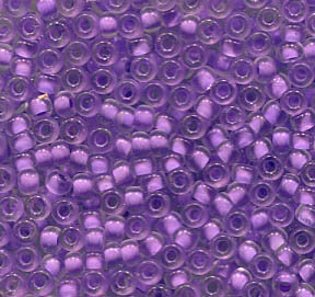 11/0 Roc. Semi Matt Lilac lined Crystal 1924