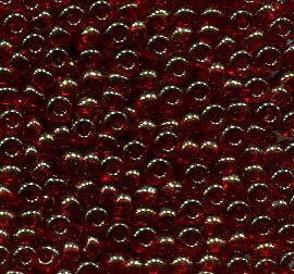 11/0 Roc. Transparent Red Gold Luster 309