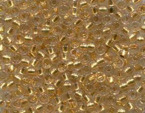 11/0 Roc. 24 Karat Gold Lined Crystal 195
