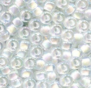 11/0 Roc. White Lined Crystal AB 284