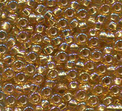 11/0 Roc. Silverlined Dark Gold AB 1004