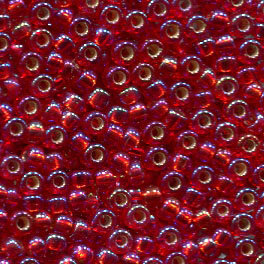 11/0 Roc. Silverlined Flame Red AB  1010