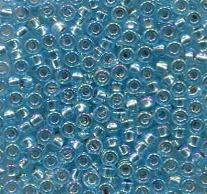 11/0 Roc. Silverlined Aqua AB 1018