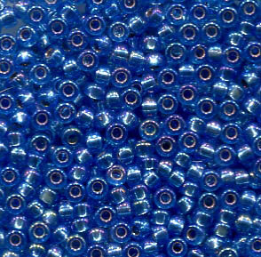 11/0 Roc. Silverlined Sapphire AB 1019
