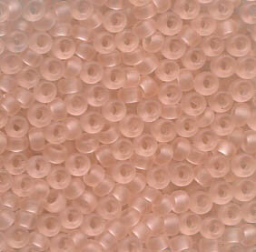 11/0 Roc. Transparent Light Tea Rose Matt 155F