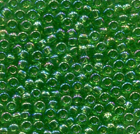 11/0 Roc. Transparent Light Green AB 179L