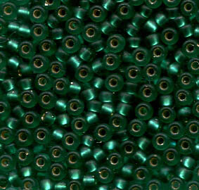 11/0 Roc. Silverlined Matt Emerald 17F