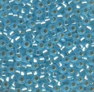 11/0 Roc. Silverlined Matt Aqua 18F