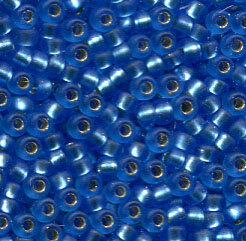 11/0 Roc. Silverlined Matt Sapphire 19F