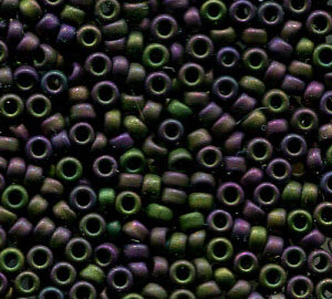 11/0 Roc. Matt Green/Purple Iris 2061