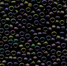 11/0 Roc. Matt Olive/Purple Iris 2062
