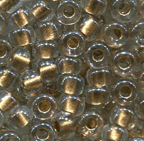 11/0 Roc. Spakling Metallic Gold Lined Crystal 234