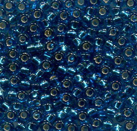 11/0 Roc. Silverlined Capri Blue 25
