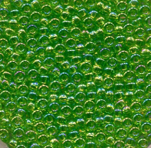 11/0 Roc. Transparent Light Green AB 259
