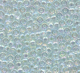 11/0 Roc. Light Ice Blue Lined Crystal AB 269L