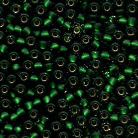 11/0 Roc. Silverlined Matt Dark Emerald 27F